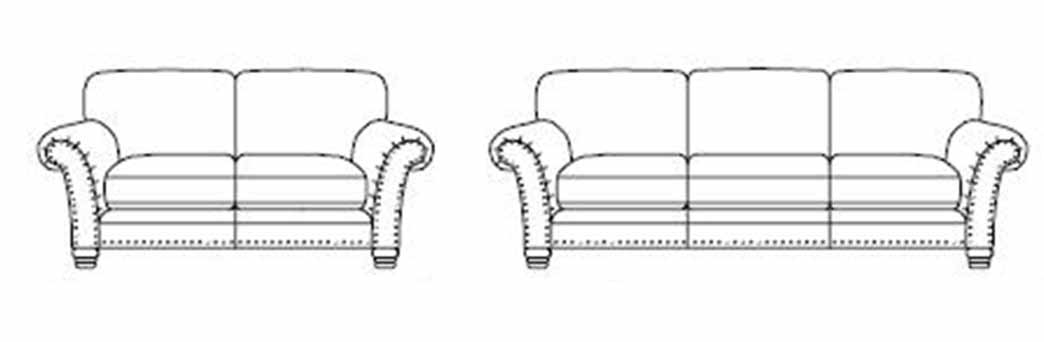 Sofa, Chair Ottoman options