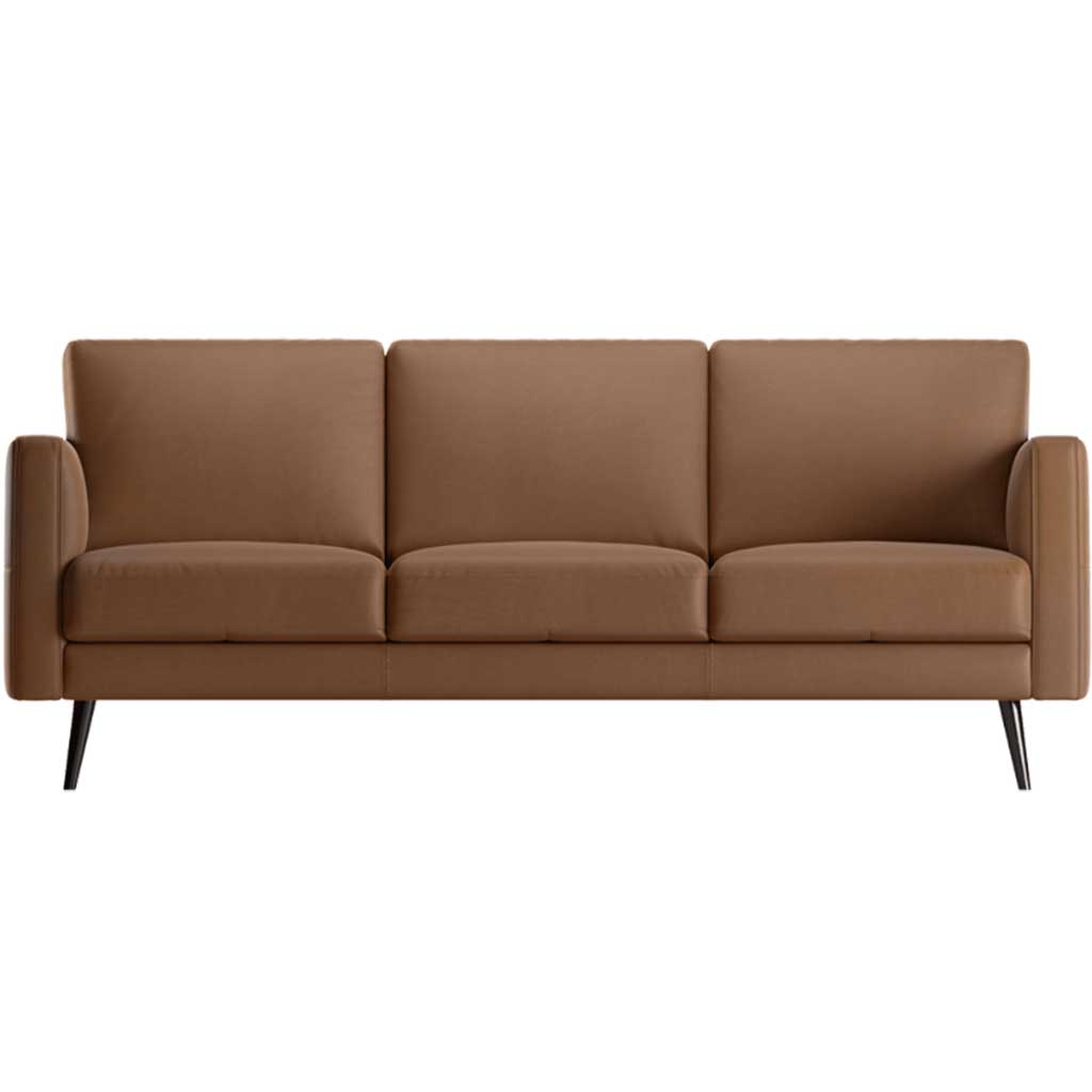 Three Seater Sofa Leather Chocolate  Natuzzi