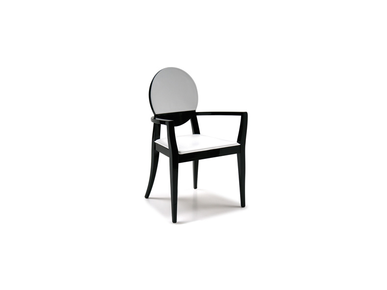 Deja vu leather Chair with armrests CS/1061-LH Calligaris