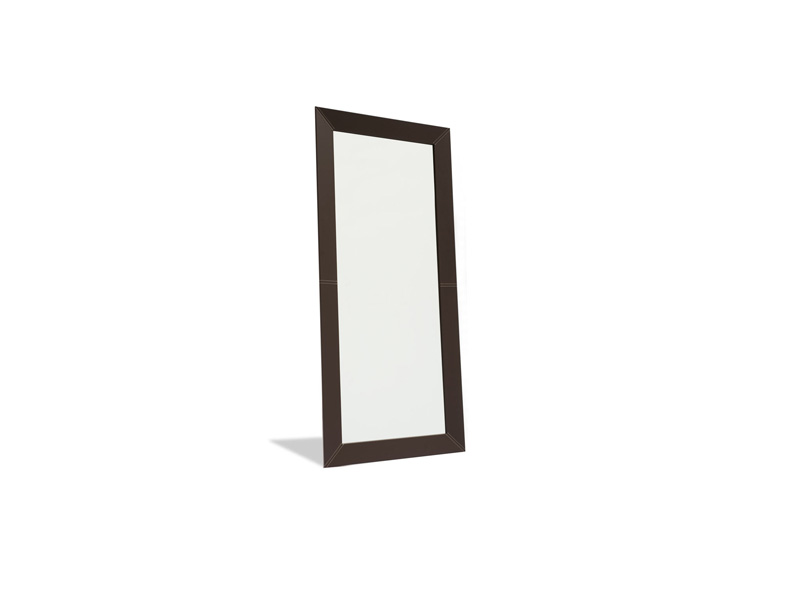 Double leather Thick leather frame mirror CS/516-LH Calligaris