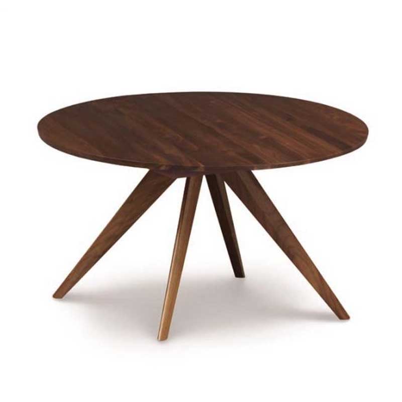 Round Extension Tables with Easystow Extension and Leaf Storage in Walnut 6-CRE-XX-04 Copeland