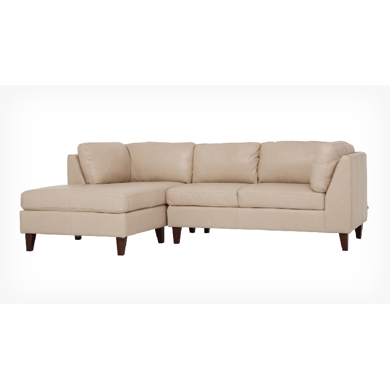 2 Piece Sectional Sofa with Leather Chaise  EQ3