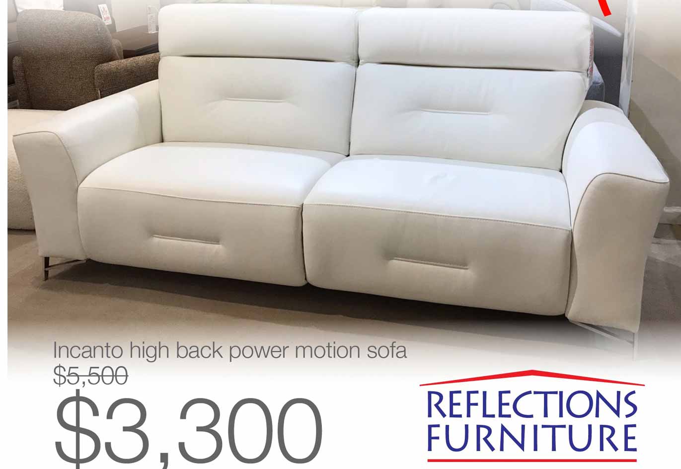 Incanto Highback Power Motion Sofa  LEATHER XPRESS
