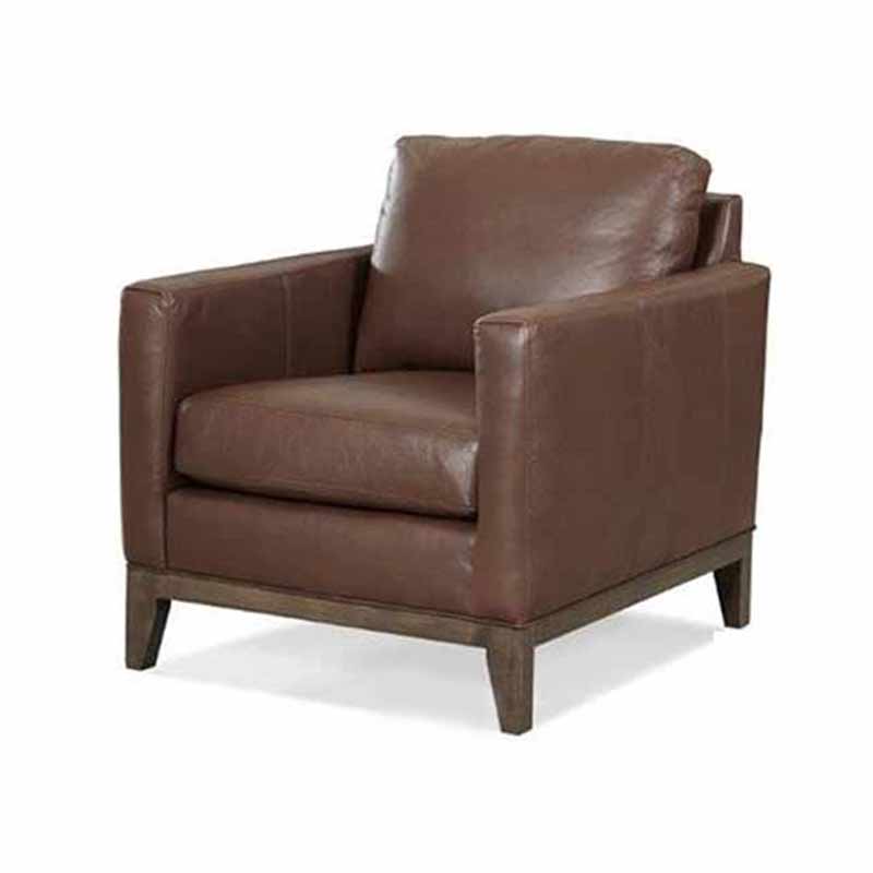 Leather Chair in Brown Leather  Paolini