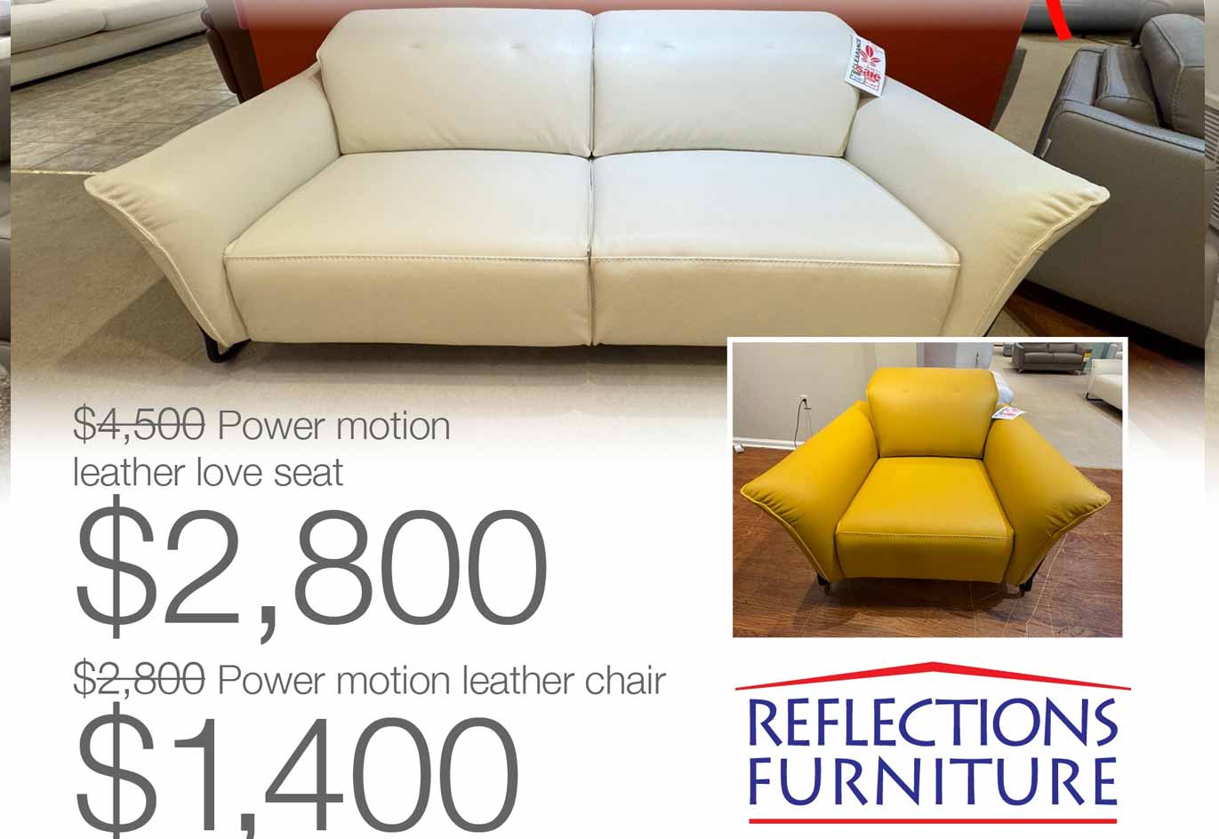 Power Motion Loveseat  LEATHER XPRESS