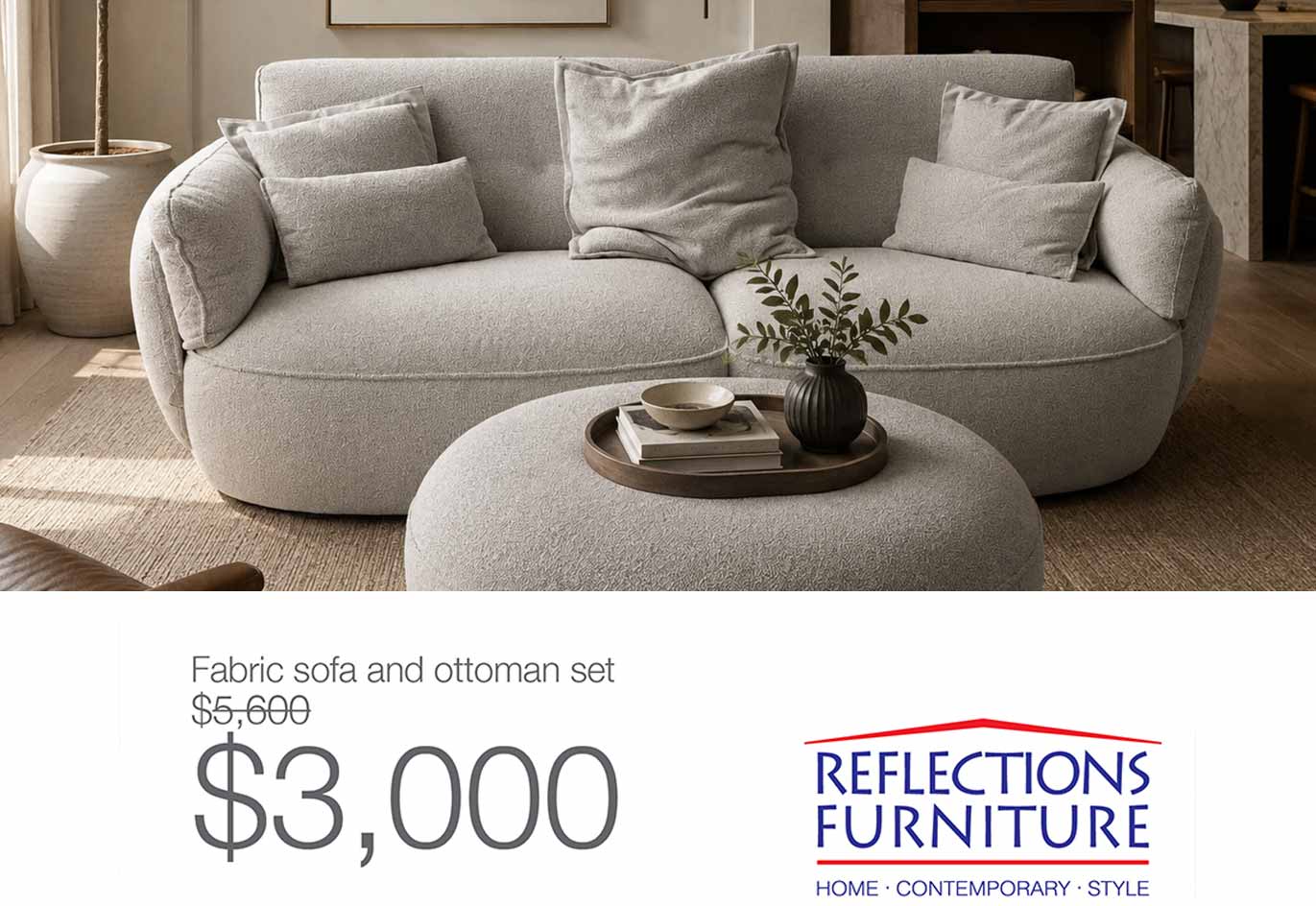 Sofa and Ottoman Set  LEATHER XPRESS