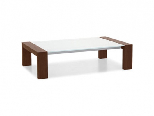 Modern Low Glass And Wood Coffee Table, Contemporary Low Coffee Tables