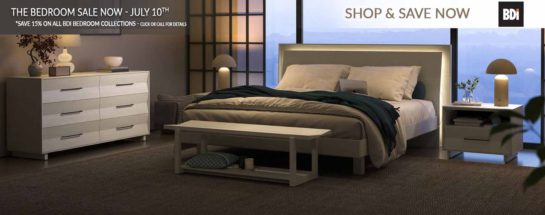 BDI Bedroom Savings Event Furniture Sale