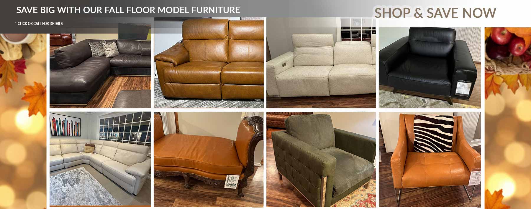Fall Floor Model Furniture Sale