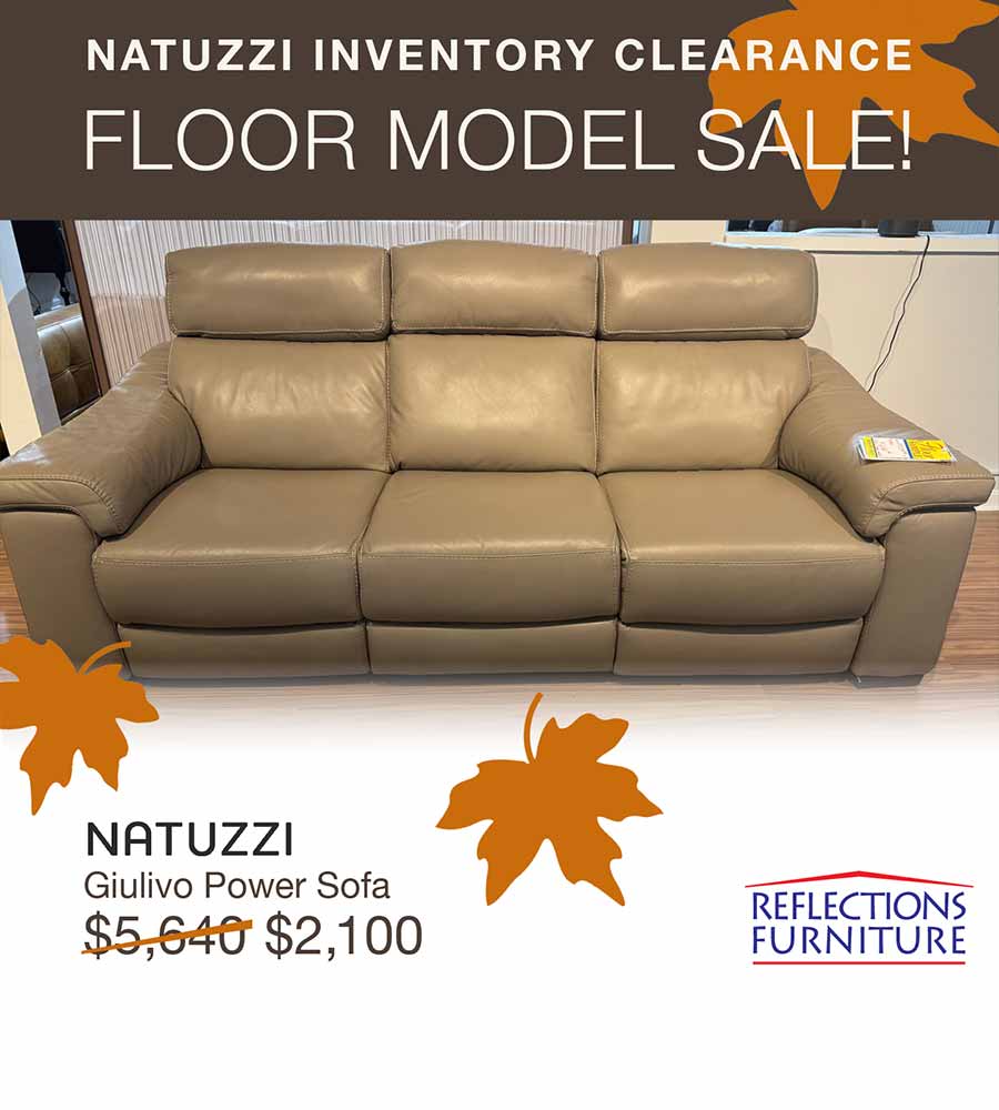 Natuzzi Clearance Floor Model Giulivo Power Sofa
