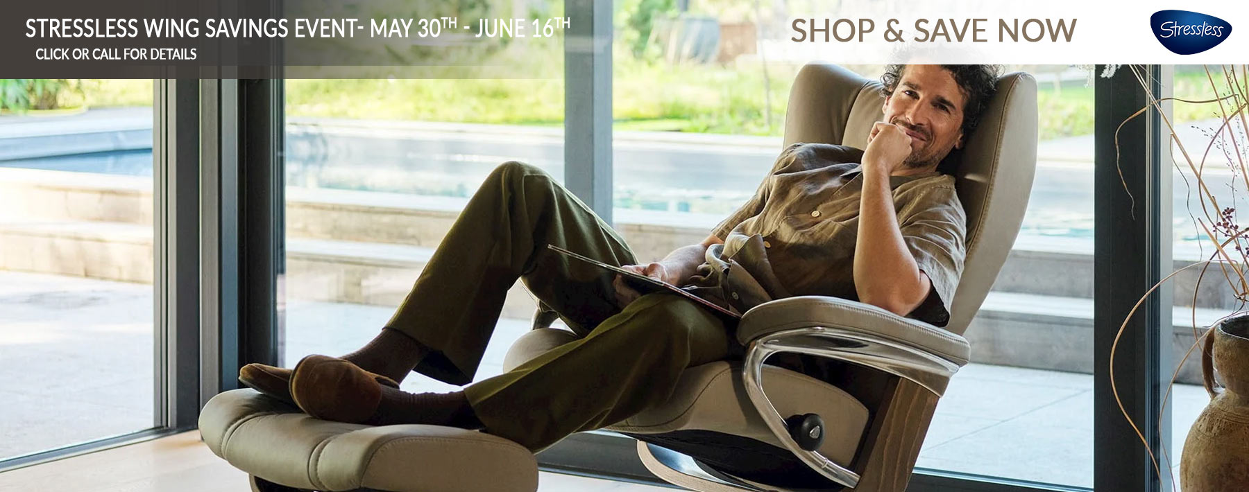 STRESSLESS Wing Recliner Furniture Sale