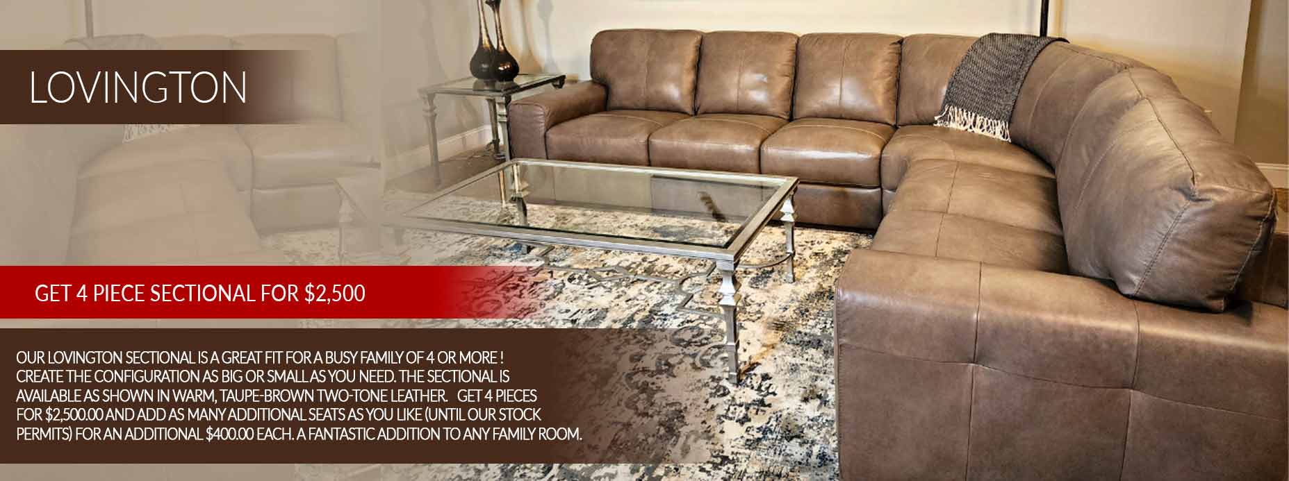 Leather Xpress Lovington Sectional Sale